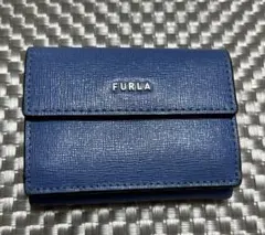 FURLA 青い三つ折り財布