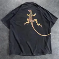 スミ黒 鬼フェード 90s マルボロ リザード ヴィンテージ Tシャツ XL スミ黒フェード 90s USA製 マルボロ リザード Tシャツ XL 当時物