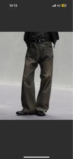 WYM LIDNM ヴィンテージウォッシュカーブデニム