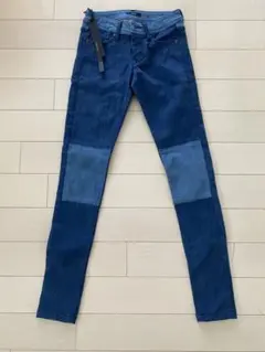 新品　EMODA デニムパンツ ブルー サイズ0のサムネイル