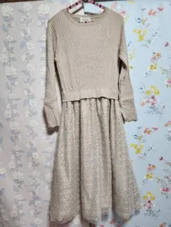 OPAQUE.CLIP ベージュ カットソーワンピース