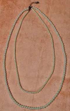 ホワイトパール 二重巻きネックレス