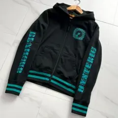 希少90s ヒステリックグラマー ヒスガール ジャージ 両腕プリント フード 黒のサムネイル