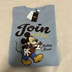 トレーナー スウェット ディズニー ミッキーマウス 裏起毛 サガラ刺繍