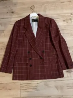 ダブル ジャケット 黒 ウール