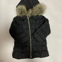 黒 ダウンコート ファー付き