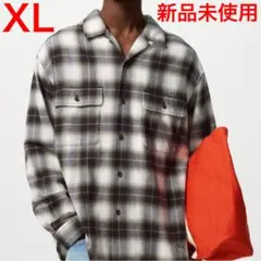 ブラッシュドコットンオーバーサイズシャツ ナチュラル フランネル チェックシャツ