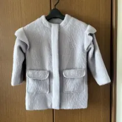 薄紫色 フリル付きコート