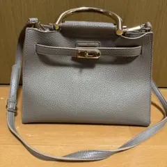 LEATHER COUNTRY☆ハンドバッグ ショルダー☆グレー 2way - メルカリ