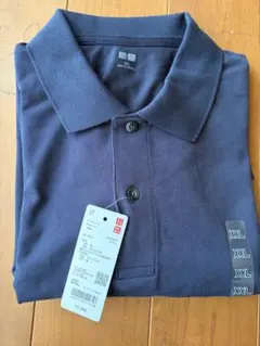 ユニクロ　ドライカノコポロシャツ　ネイビー　XXL