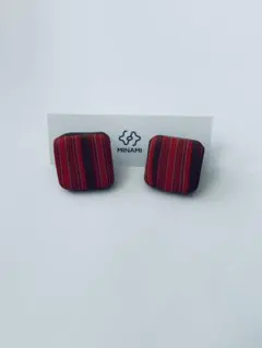 お客様専用ページMINAMI 赤黒ストライプ スクエアピアス