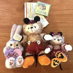 ハロウィン ダッフィー シェリーメイ ステラルー キーホルダー3点セット