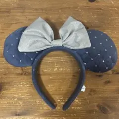 ミニーマウス耳型カチューシャ ネイビー