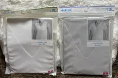 ユニクロ　エアリズム　マイクロメッシュ　Vネック Tシャツ XL 半袖　2枚