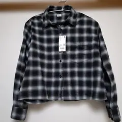 ユニクロ　フランネル　ボクシーシャツ　レディース M