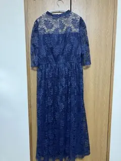 AIMER パーティードレス ブルー、ネイビー レース