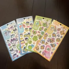 平成はっぴーフォンたまごっち まめっち みみっち くちぱっち めめっち4枚セット