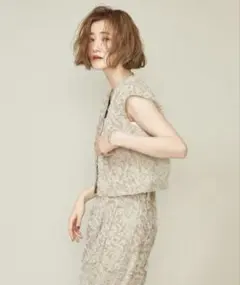 〈conte〉ジャガードセットアップ ベスト&パンツ