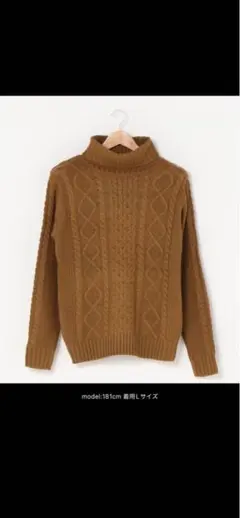 MEN'S MELROSE タートルネック ニット ブラウン サイズM(3)のサムネイル