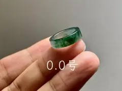 L15-237 ピンキーリング氷種0.0号灰青暗緑グアテマラ産A貨本翡翠くりぬき