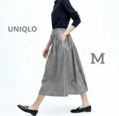 新品✨ INESxUNIQLOコットンツイル ギャザースカート64 ギンガム