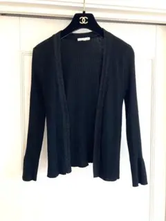 PAULE KA ポールカ　ブラック　ウール　ニット　カーディガン