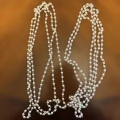 パール風ネックレス　6連