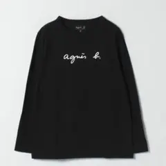 agnès b. ブラック長袖Tシャツ　M　タグ付き