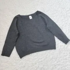 スタニングルアー　長袖ニット　ウール100% グレー　プルオーバー　サイズF