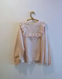 フリル付き星柄長袖シャツ 120~130女の子ガール