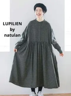 ✿LUPILIEN by natulan✿ギンガムチェック柄ギャザーワンピース