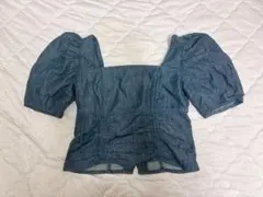 MOUSSY フロントギャザーデニム ブラウスのサムネイル