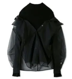 FRAY I.D フレイアイディー シャツレイヤードハイネックニット ブラック