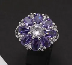 至高の逸品★美品　英国アンティーク・　アメジストデザイン　リング１２号★