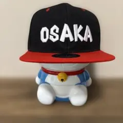 OSAKA 刺繍 スナップバック キャップ ブラック×レッド