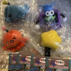 教育番組 ぬいぐるみバッジ タマ退化 パウル はかせ アイコン 4点セット