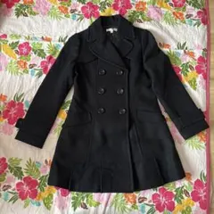 KLEIN PLUS ブラック ダブルブレストコート 38