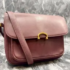 カルティエ ショルダーバッグ マストライン ボルドー レザー ゴールド 1024