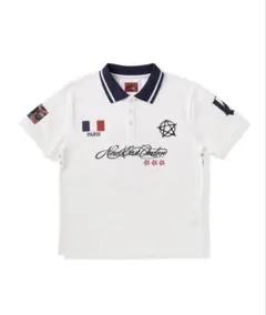 New east order wrld flag polo 白 ポロシャツ