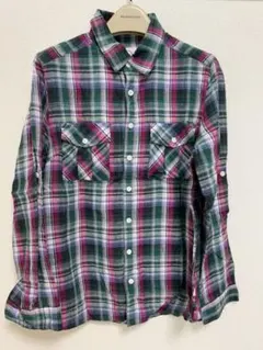 AIGLE 麻100% チェックシャツのサムネイル