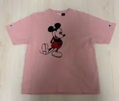 Champion ミッキーマウス Tシャツ ピンク　BEAMS BOY別注のサムネイル