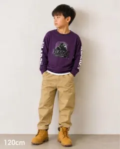 XLARGE ゴリラロゴ長袖カットソー パープル120cm新品