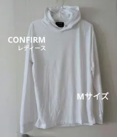 CONFIRM 長袖 フード付き カットソー ホワイト M