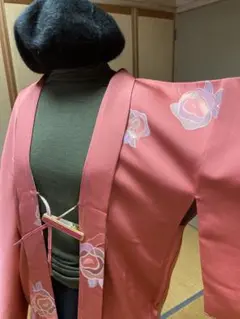 羽織　正絹　ローズピンク　未使用しつけ付き