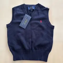 Polo Ralph Lauren ダークネイビー コットンベスト 3T