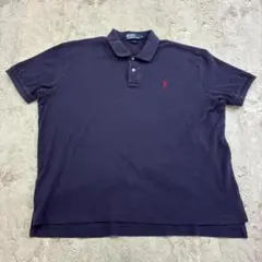 Polo by Ralph Lauren ポニーポロシャツ XL 紺 無地 古着