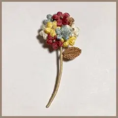 フラワーブローチ＊一輪の花〜マルチカラー