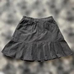 ダークグレー デニム フレアスカートマーメイドスカート　スカート　ミニスカート