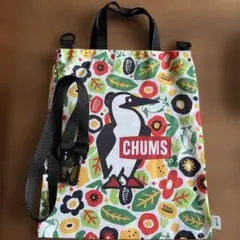 CHUMS 2WAY トートバッグ ショルダー 植物柄