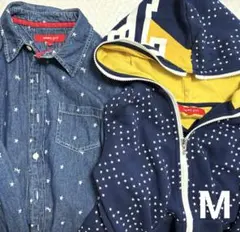 TOMMY パーカー ブラウス ダンガリー シャツ 星柄 Mのサムネイル